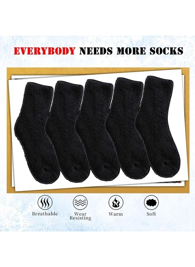 Super Soft Warm Fleece Lining Knit Non Slip Winter Socks - Image 5